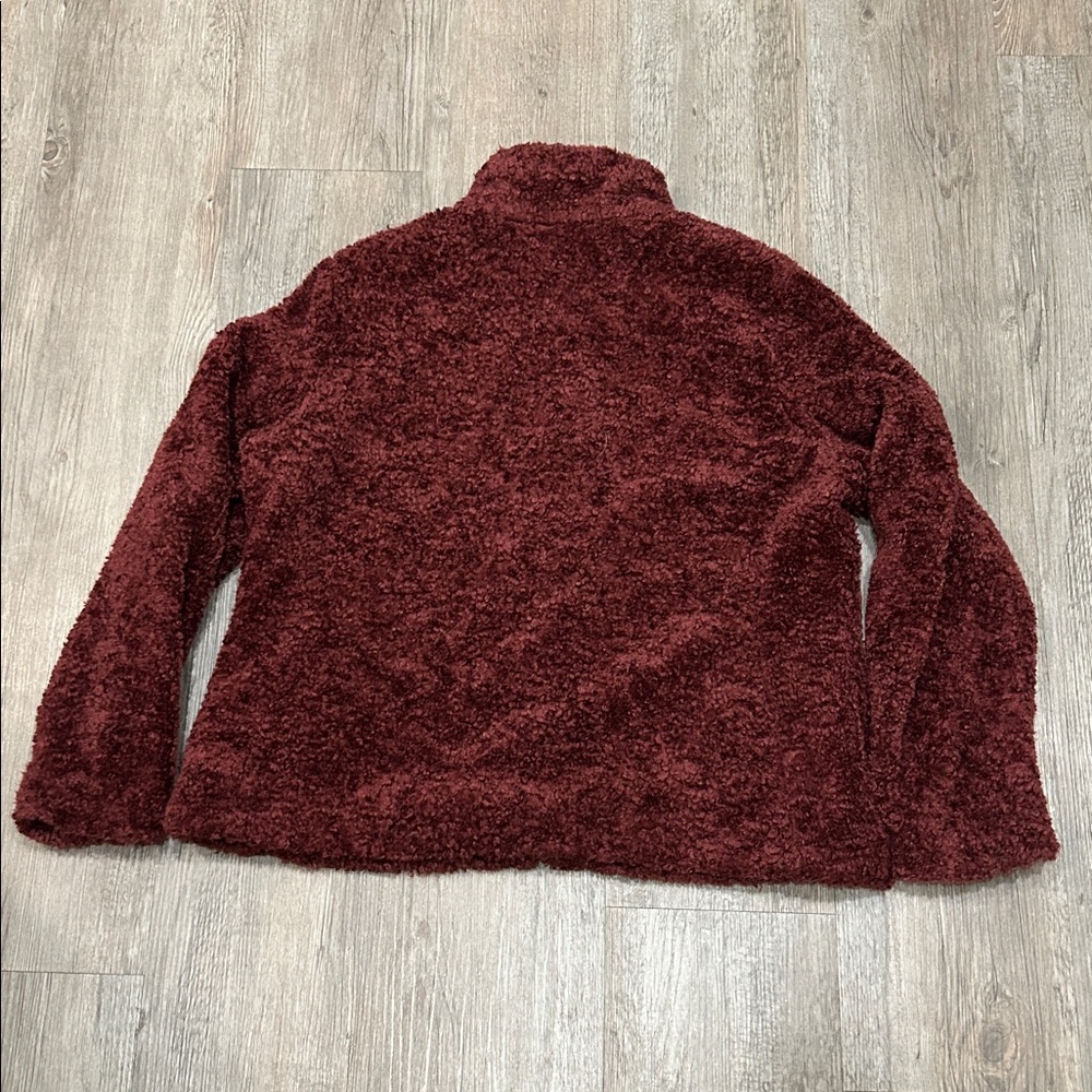 NWT Pendleton Bordeaux Burgundy ' Fuzzy Zip Jacket - Picture 11 of 11